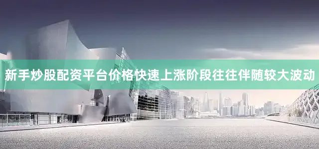 新手炒股配资平台价格快速上涨阶段往往伴随较大波动