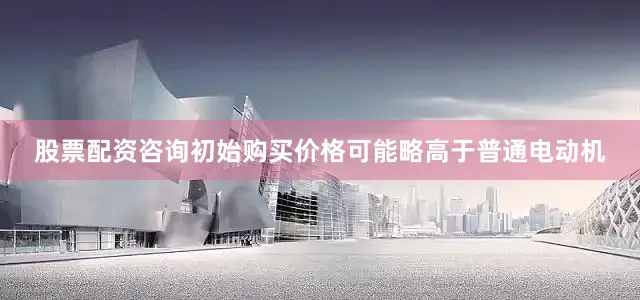 股票配资咨询初始购买价格可能略高于普通电动机